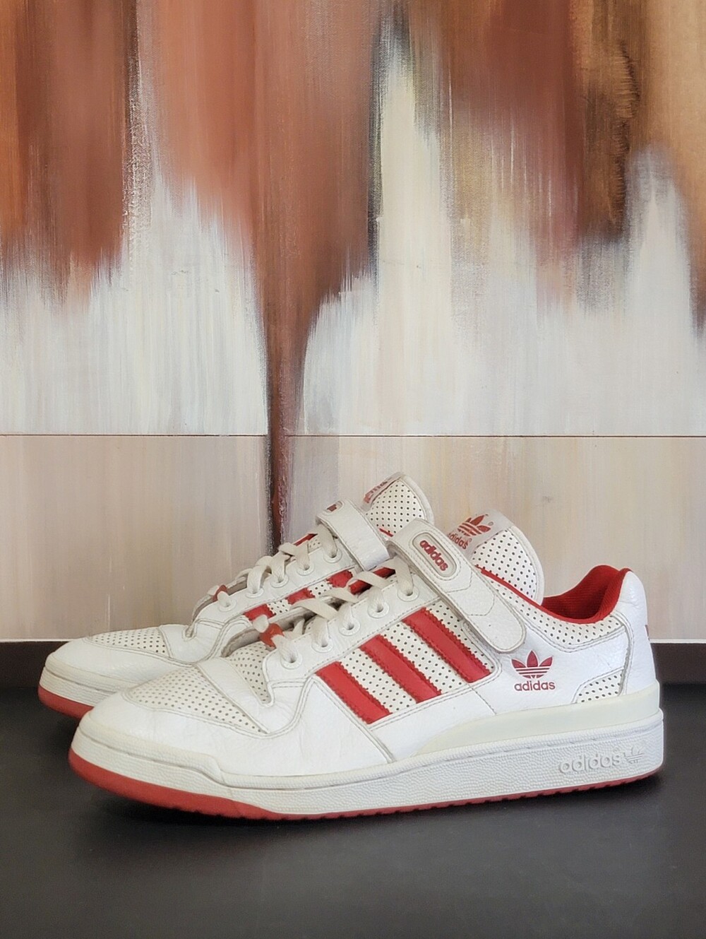 Adidas Forum 84 Low White Red Men's Athletic Shoes Vintage Y2K Size 13